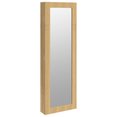 vidaXL Wisząca szafka na biżuterię, z lustrem, 30x8,5x90 cm