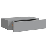 vidaXL Półki ścienne z szufladą, 2 szt., szare, 40 x 23,5 x 10 cm, MDF
