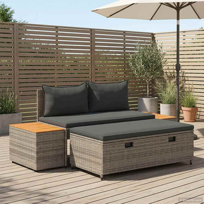 Zestaw sof na zewnątrz 4 -Seater 4 szt. 55 x 30 x 39 cm