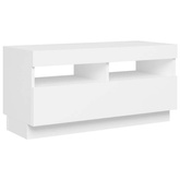 vidaXL Szafka pod TV z oświetleniem LED, biała, 80x35x40 cm