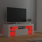 pod TV z oświetleniem LED, biała, 120x35x40 cm Szafka