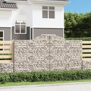 Kosze gabionowe, 3 szt, 300x30x160/180 cm, galwanizowane żelazo
