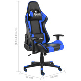 Obrotowy fotel gamingowy, niebieski, PVC vidaXL