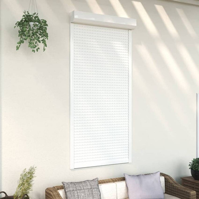 vidaXL Roleta zewnętrzna, aluminiowa, 100 x 210 cm, biała