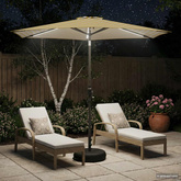 Parasol ogrodowy z oświetleniem LED i podstawą 270 x 270 cm