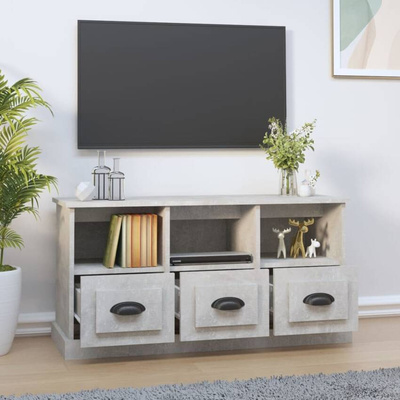 vidaXL Szafka pod TV, szarość betonu, 100x35x50 cm