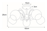 Lampa sufitowa K-JSL-6554/5 CHR z serii SUSAN
