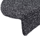 Maty na schody samoprzylepne 5 szt. 65x21x4 cm Ciemnoszary Półokrągły Duży