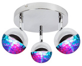 Lampa sufitowa PARTY okrągła 3-punktowa LED do salonu metalowa RGB