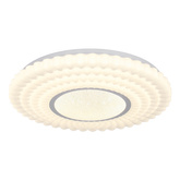 URAN lampa sufitowa plafon 38cm 24W LED 4000K klosz biały+chromowy  13-34250