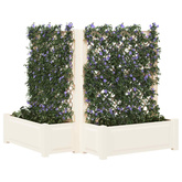 Duża doniczka z trelą 2 pcs Biały 143 x 143 x 133,5 cm PP