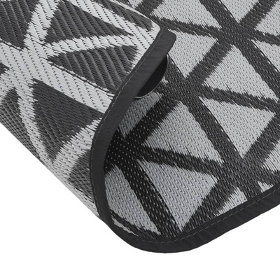 vidaXL Dywan na zewnątrz, czarny, Ø120 cm, PP