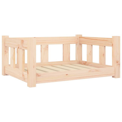 Legowisko dla psa, 65,5x50,5x28 cm, lite drewno sosnowe vidaXL