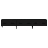 vidaXL Szafka pod TV, czarna, 150x34,5x30 cm, materiał drewnopochodny