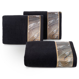 Ręcznik Eva czarny 70x140