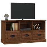 vidaXL Szafka pod TV, brązowy dąb, 100x35x50cm materiał drewnopochodny