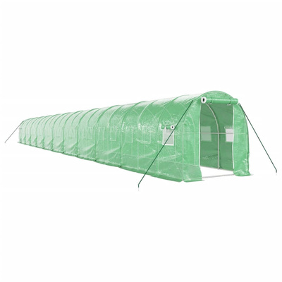 Szklarnia ze stalową ramą, zielona, 44 m?, 22x2x2 m