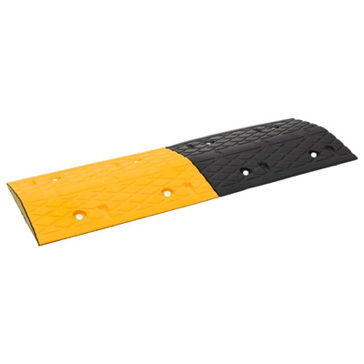 vidaXL Progi zwalniające, 5 szt., żółto-czarne, 97x32,5x4 cm, gumowe