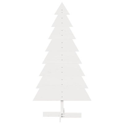 Drewniana choinka do udekorowania, biała, 150 cm, sosnowa