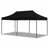 Namiot Ekspresowy Ogrodowy Cateringowy Pawilon Handlowy Czarny 3x6 M