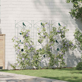 Ogrodzenie Ogrodowe 3 pcs Zielony 110 x 40 cm Stal