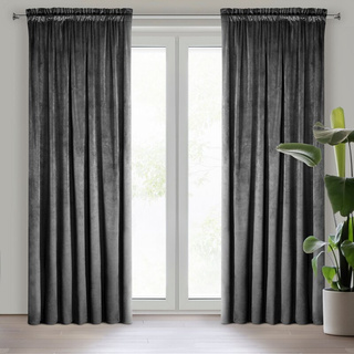 Zasłona Rosa czarna 140x270 model standard