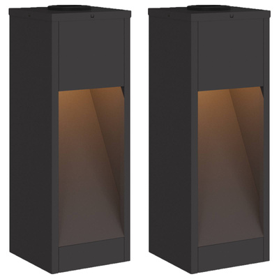 Solarna Lampa LED na Ścieżkę 2 pcs Czarny