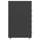 Mobilna szafka kartotekowa, antracytowa, 28x41x69 cm, metalowa