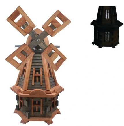 Wiatrak ogrodowy 85 cm z oświetleniem solarnym LED W17_S