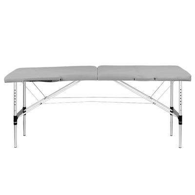 Stół składany do masażu aluminiowy komfort Activ Fizjo 2 segmentowy szary 130826