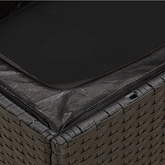 Sofa ogrodowa z poduszkami, 2-osobowa, czarna, polirattan