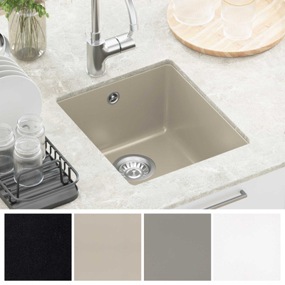 Zlew 80% Kwarc i 20% Żywica 370 x 460 mm Beżowy