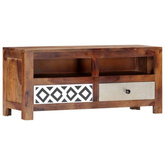 vidaXL Szafka pod TV, 90 x 30 x 40 cm, lite drewno sheesham