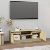 vidaXL Szafka pod TV, z drzwiczkami, dąb sonoma, 102x30x36 cm