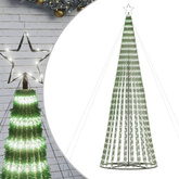 vidaXL Stożkowa choinka z lampek, 688 zimnych białych LED, 300 cm
