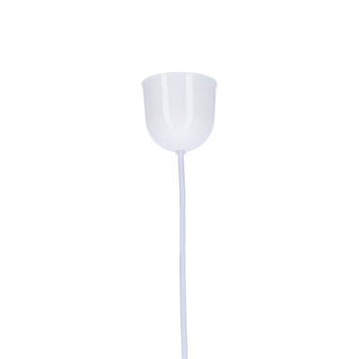 Lampa wisząca Bilbao szklana pojedyncza biała do jadalni z kloszem E27