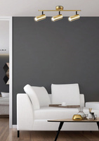 Lampa mosiądz ścienna/sufitowa listwa 3xGU10 Colly 93-01733