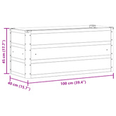 Donica Antracyt 100 x 40 x 45 cm Stal