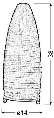 Lampa Stołowa Papierowa Candellux Papirus 41-88287 Biała E14