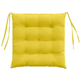 Poduszki na siedziska 4 pcs Jasnożółty 40 x 40 x 6 cm tkanina