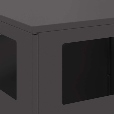 Kominek Czarny 50 x 50 x 100 cm Stal