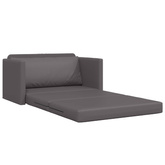 Sofa Bed Szary 124 x 71 x 78 cm Sztuczna skóra