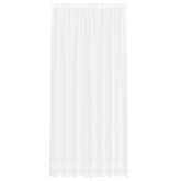 Firanka Koronkowa z zasłonami Biały 280 x 200 cm Poliester