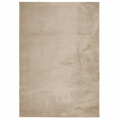 vidaXL Dywan HUARTE z krótkim włosiem, piaskowy, 140x200 cm