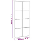 vidaXL Lustro ścienne, czarne, 40x80 cm, prostokątne, żelazo