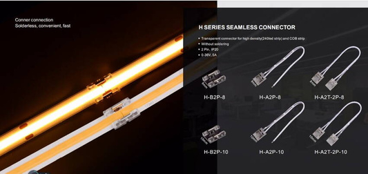 Mini Szybkozłączka z Kablem Taśm LED COB 8mm IP20