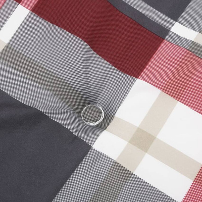 vidaXL Poduszki na leżaki, 2 szt., w czerwoną kratę, tkanina Oxford