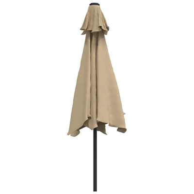 Parasol ogrodowy na metalowym słupku, 300 cm, kolor taupe
