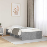 Ramka łóżka Betonowy szary 80 x 200 cm Drewno inżynieryjne