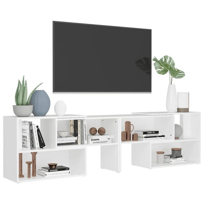 vidaXL Szafka pod TV, biała, 149x30x52 cm, materiał drewnopochodny